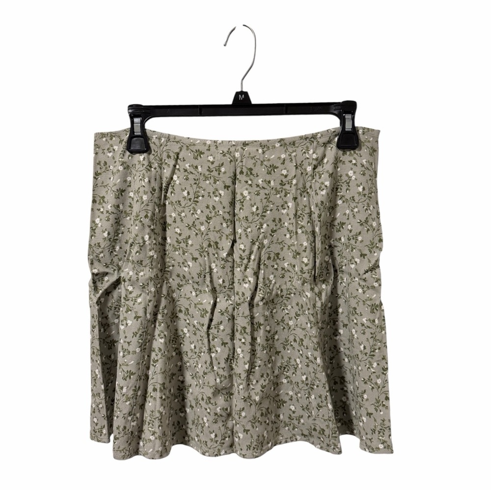 Reformation Ember Button Front Skirt Size 10 Green Floral - Picture 3 of 8